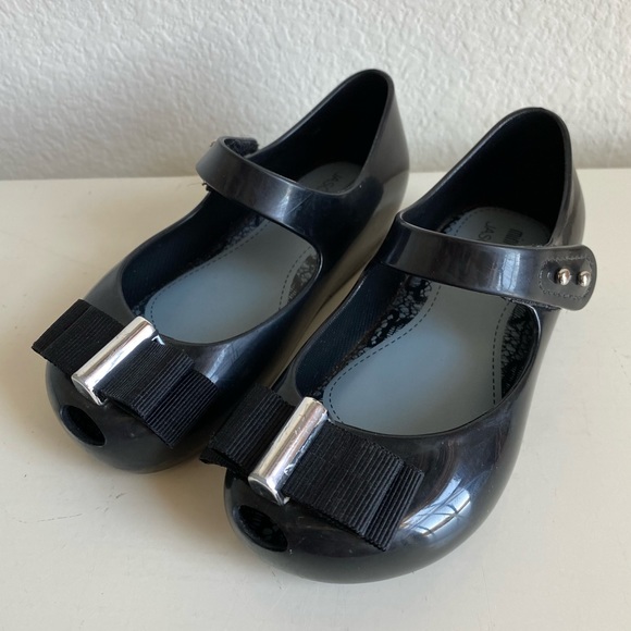 Mini Melissa + Jason Wu Mary Jane Ballet Flat with Grosgrain Ribbon Bow - Picture 4 of 13